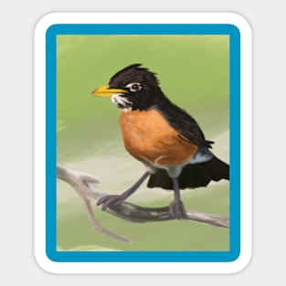 Robin Painting Sticker